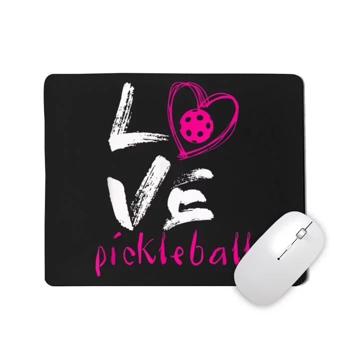 I Love Pickleball, Funny Pickle Ball Tee For Player Mousepad