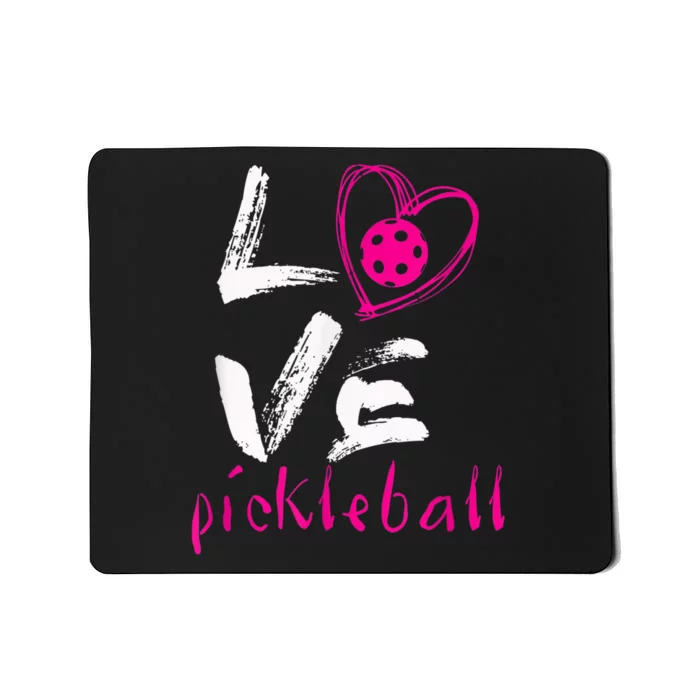 I Love Pickleball, Funny Pickle Ball Tee For Player Mousepad