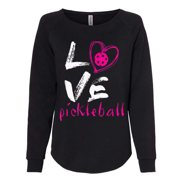 I Love Pickleball, Funny Pickle Ball Tee For Player Womens California Wash Sweatshirt