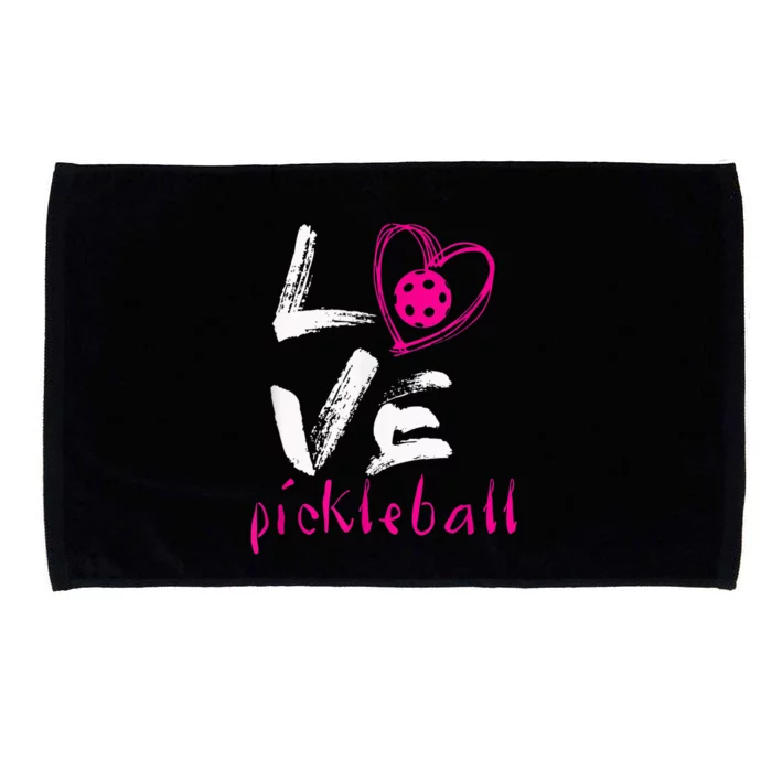 I Love Pickleball, Funny Pickle Ball Tee For Player Microfiber Hand Towel