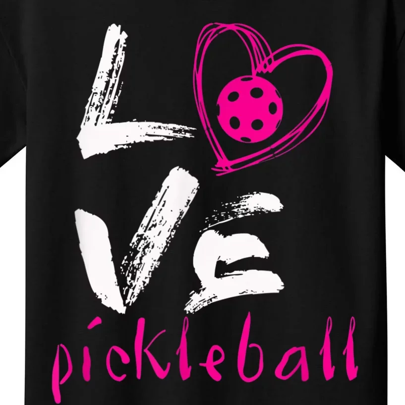 I Love Pickleball, Funny Pickle Ball Tee For Player Kids T-Shirt