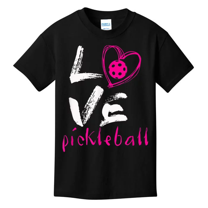 I Love Pickleball, Funny Pickle Ball Tee For Player Kids T-Shirt