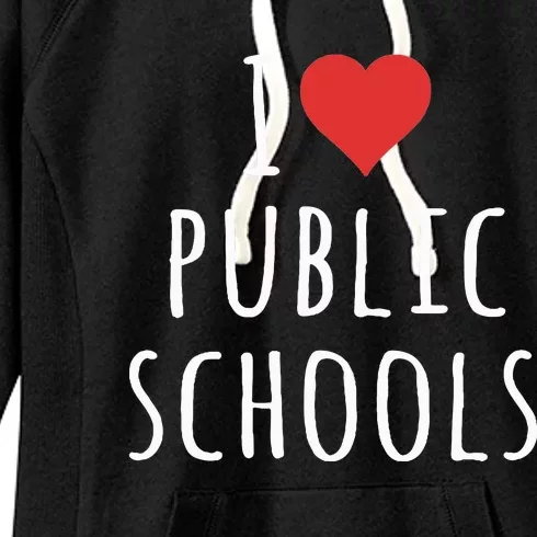 I Love Public Schools Women's Fleece Hoodie