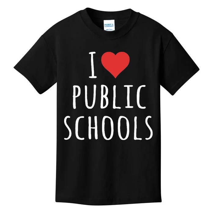 I Love Public Schools Kids T-Shirt