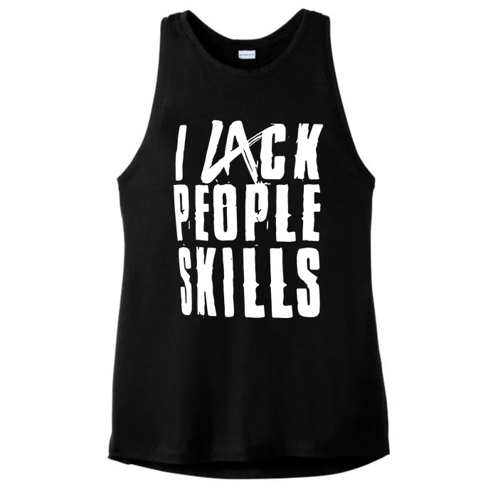 I Lack People Skills Ladies Tri-Blend Wicking Tank