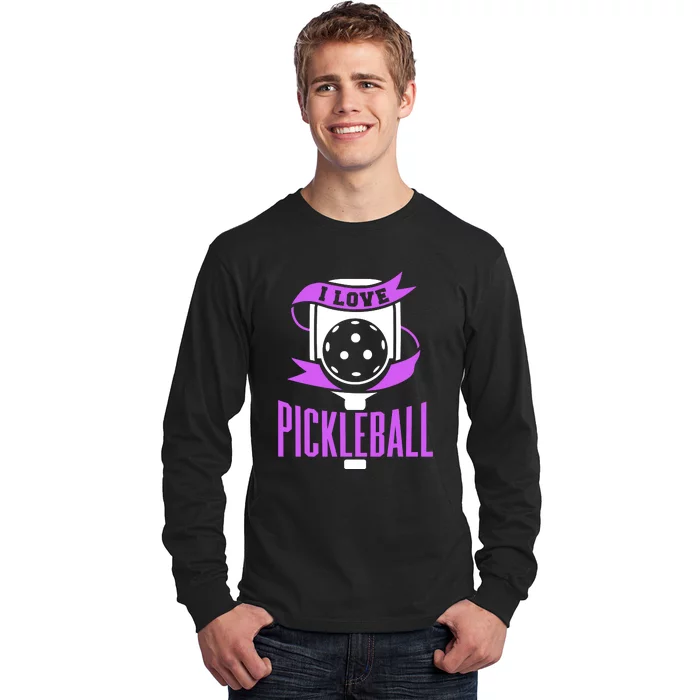 I Love Pickleball Long Sleeve Shirt