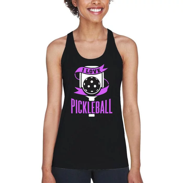 I Love Pickleball Women's Racerback Tank