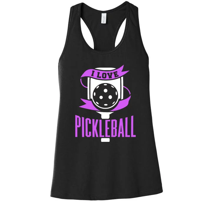 I Love Pickleball Women's Racerback Tank