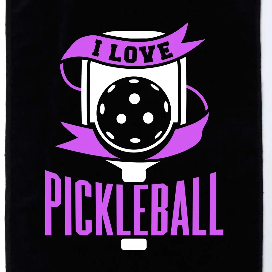 I Love Pickleball Platinum Collection Golf Towel