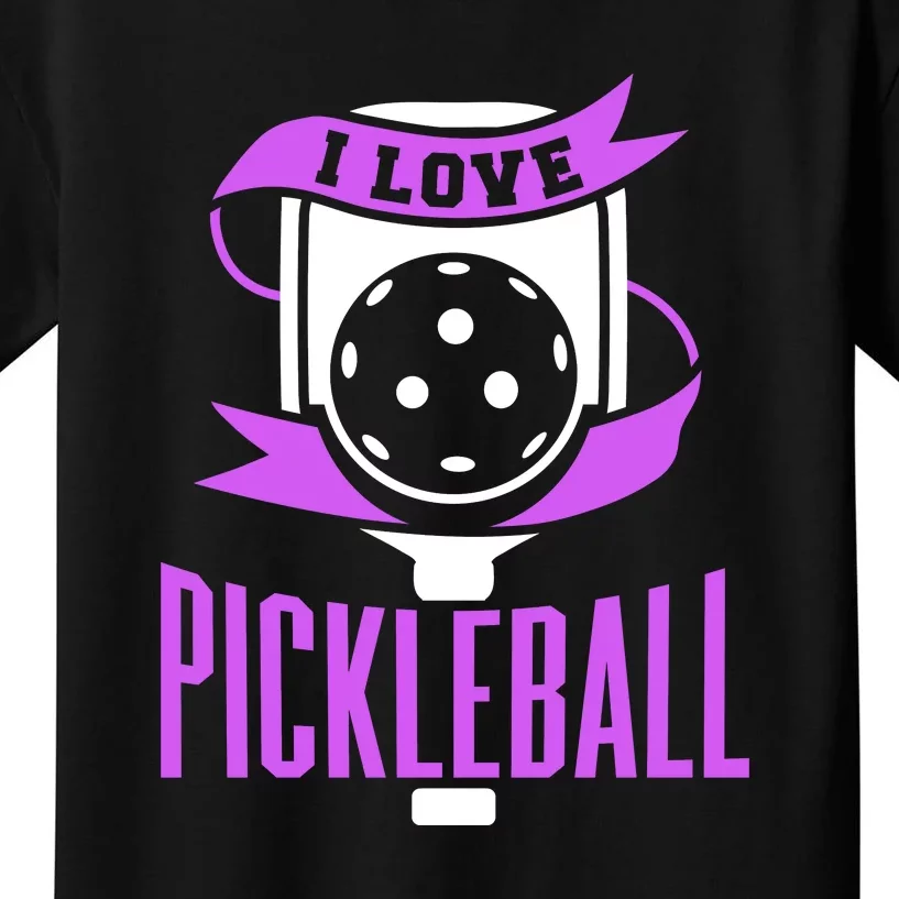 I Love Pickleball Kids T-Shirt