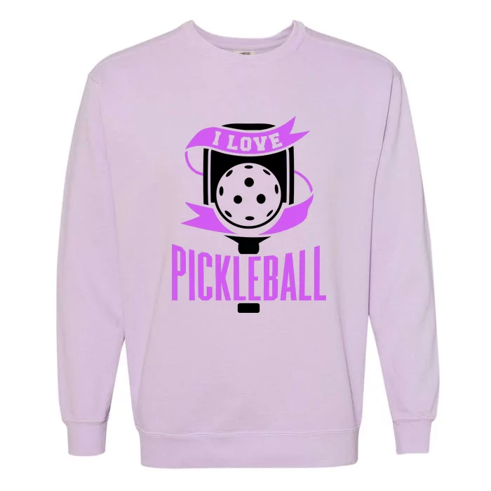 I Love Pickleball Garment-Dyed Sweatshirt