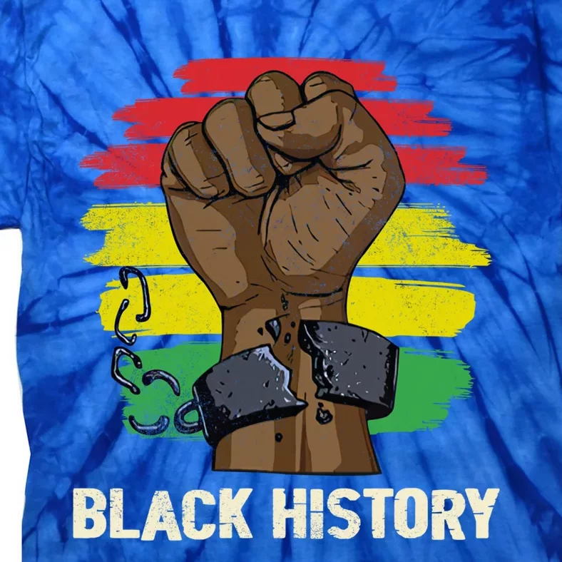 Inspirational Leaders Power Fist Hand Black History Month Funny Gift Tie-Dye T-Shirt