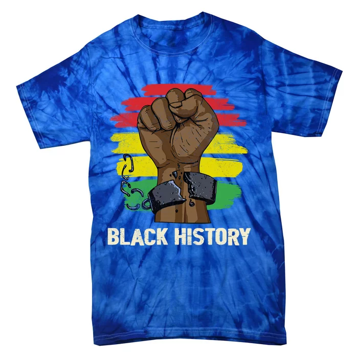 Inspirational Leaders Power Fist Hand Black History Month Funny Gift Tie-Dye T-Shirt