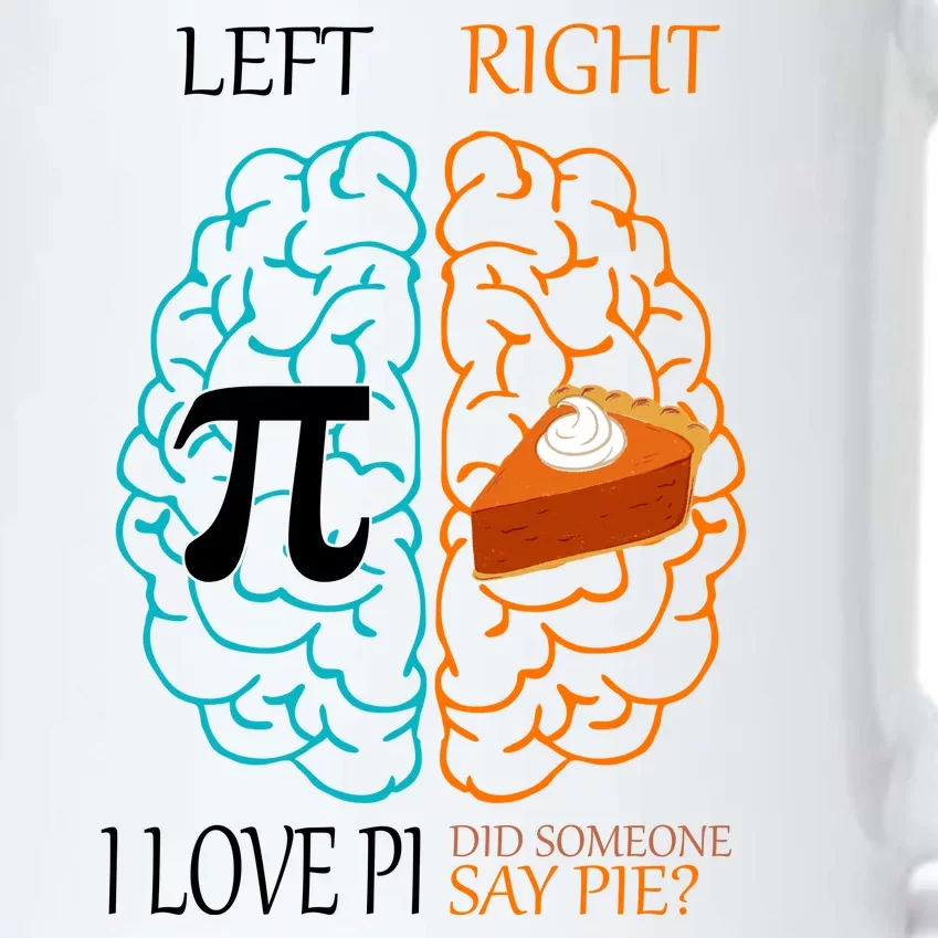 I Love Pi Did Someone Say Pie Brain Left Right Black Color Changing Mug