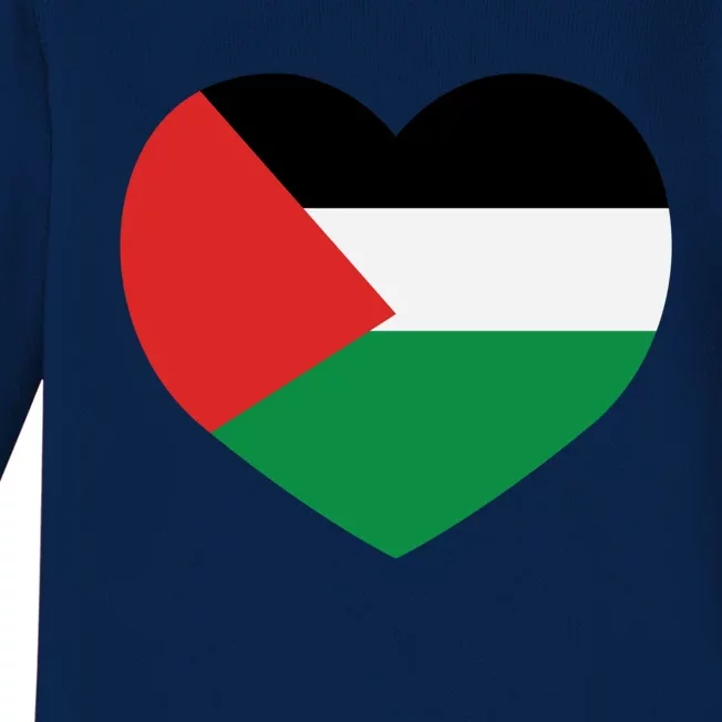 I Love Palestine Freedom Baby Long Sleeve Bodysuit