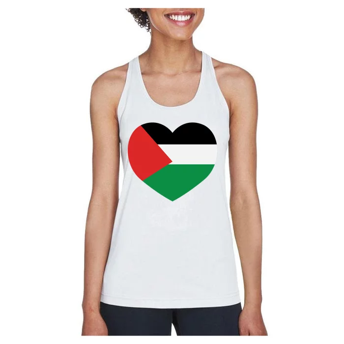 I Love Palestine Freedom Women's Racerback Tank