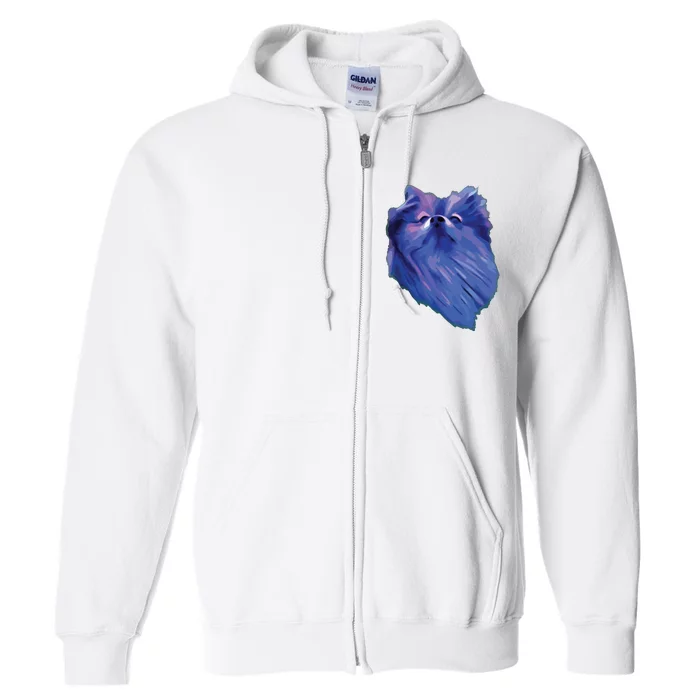 I Love Pomeranians Purple Pom Dog Full Zip Hoodie