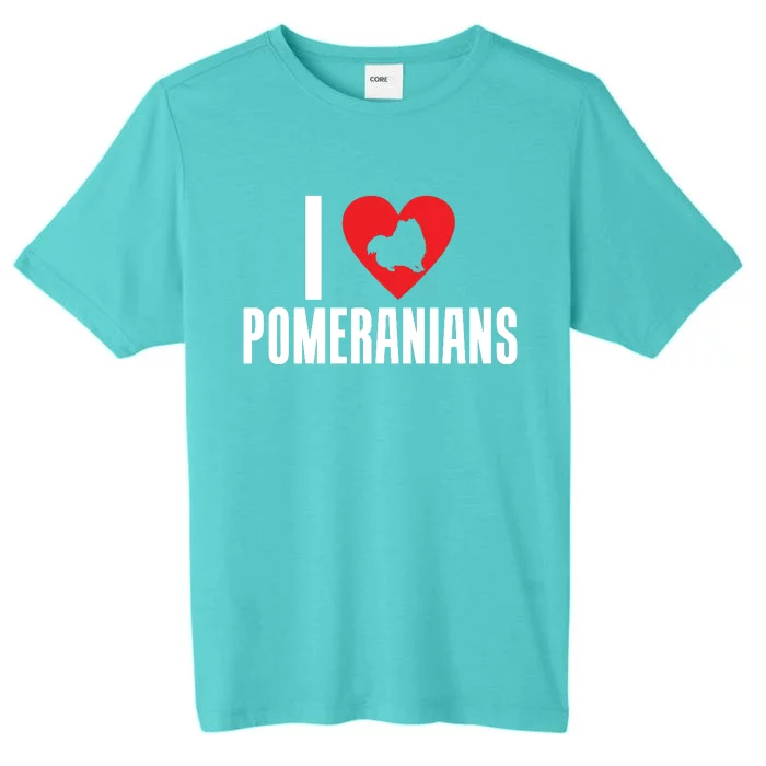 I Love Pomeranians ChromaSoft Performance T-Shirt