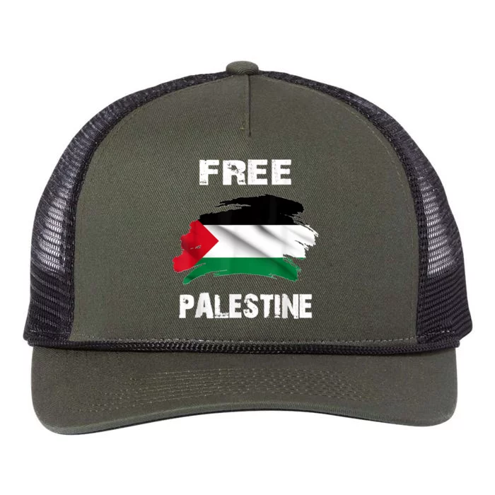 I Love Palestine Freedom Retro Rope Trucker Hat Cap