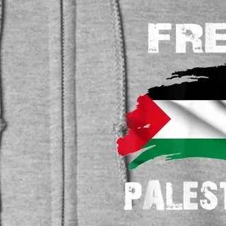 I Love Palestine Freedom Full Zip Hoodie