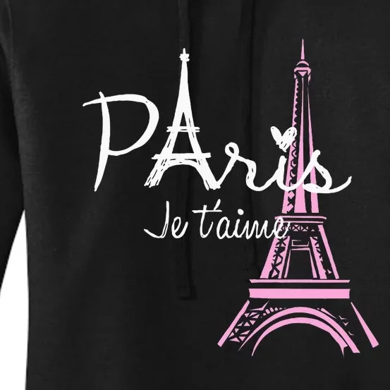 I Love Paris Eiffel Tower France French Women's Pullover Hoodie