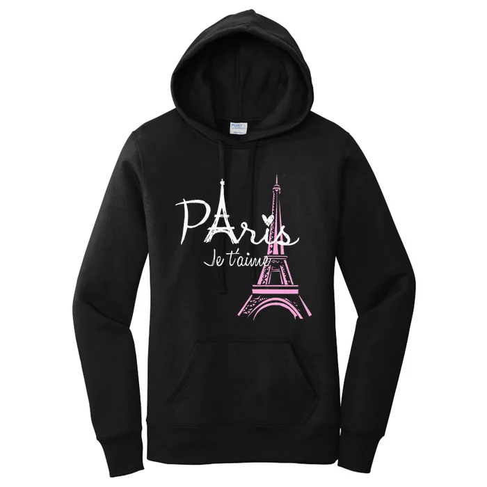 I Love Paris Eiffel Tower France French Women's Pullover Hoodie