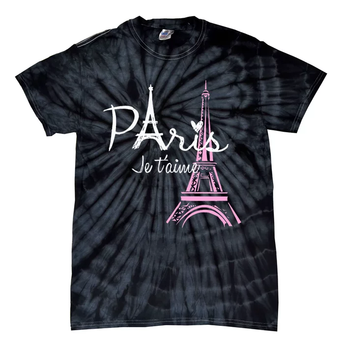 I Love Paris Eiffel Tower France French Tie-Dye T-Shirt