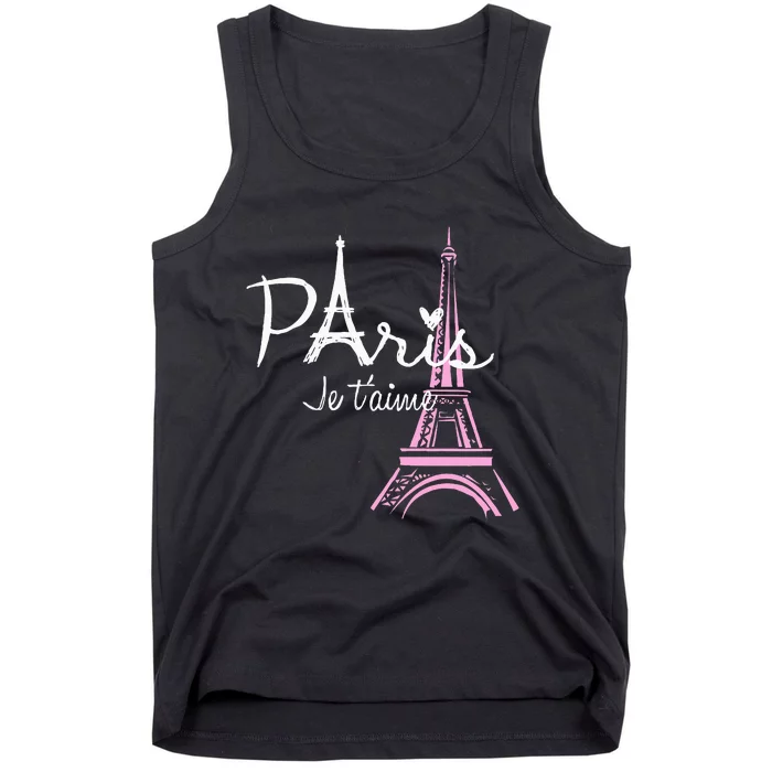 I Love Paris Eiffel Tower France French Tank Top