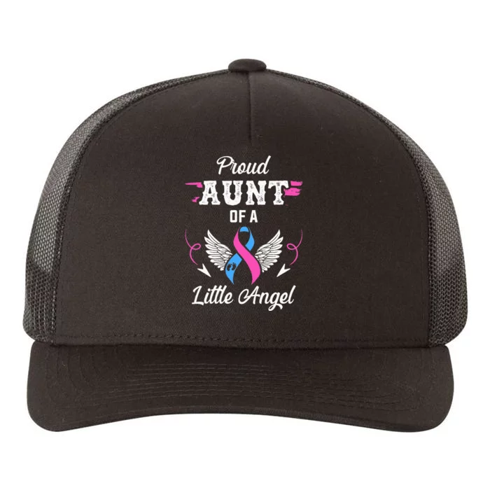 Infant Loss Proud Aunt Pregnancy Baby Miscarriage Yupoong Adult 5-Panel Trucker Hat