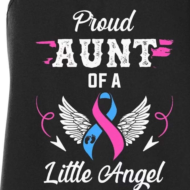 Infant Loss Proud Aunt Pregnancy Baby Miscarriage Women's Racerback Tank