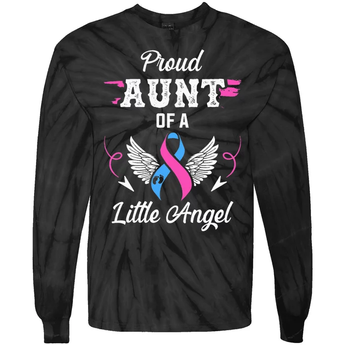 Infant Loss Proud Aunt Pregnancy Baby Miscarriage Tie-Dye Long Sleeve Shirt