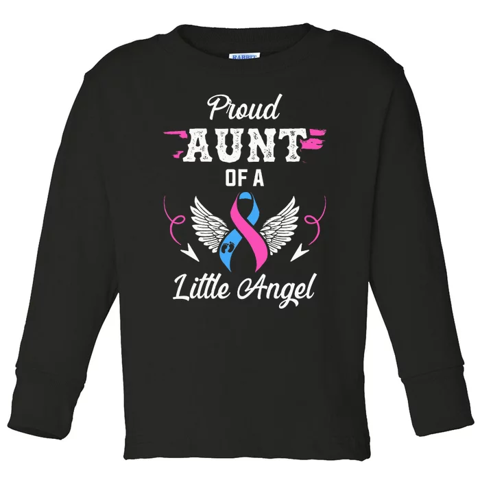 Infant Loss Proud Aunt Pregnancy Baby Miscarriage Toddler Long Sleeve Shirt