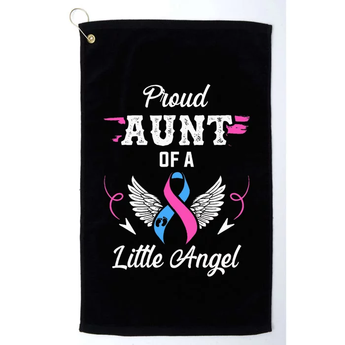 Infant Loss Proud Aunt Pregnancy Baby Miscarriage Platinum Collection Golf Towel