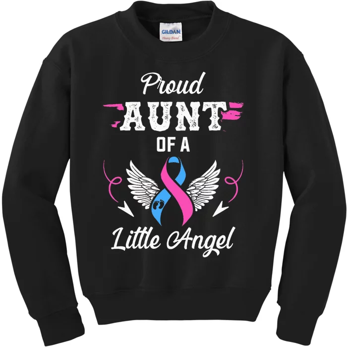 Infant Loss Proud Aunt Pregnancy Baby Miscarriage Kids Sweatshirt