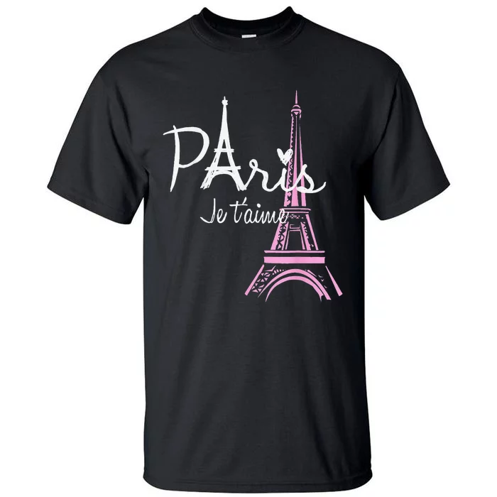 I Love Paris Eiffel Tower France French Souvenir Tall T-Shirt