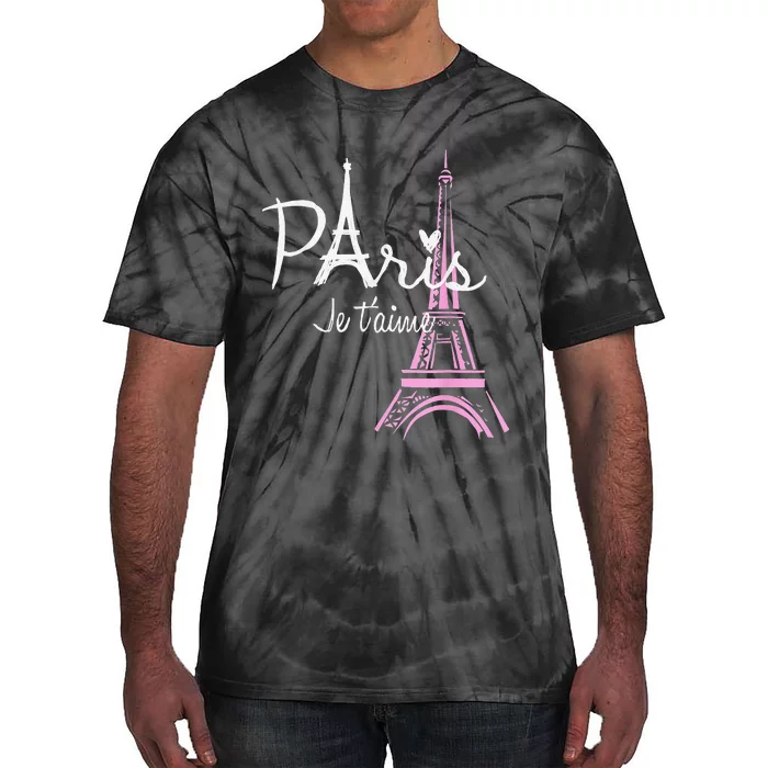 I Love Paris Eiffel Tower France French Souvenir Tie-Dye T-Shirt