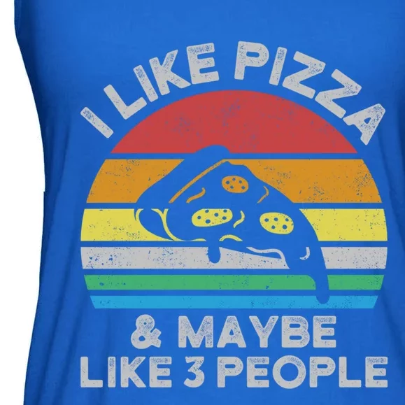 I Like Pizza And Maybe Like 3 People I Funny Pizza Funny Gift Ladies Essential Flowy Tank