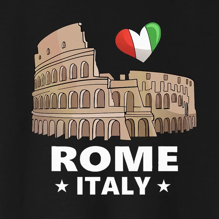 I Love Rome Italy Roman Colosseum Gift Women's Crop Top Tee