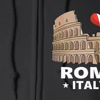 I Love Rome Italy Roman Colosseum Gift Full Zip Hoodie