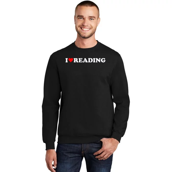 I Love Reading Cute Red Heart Books Lover Sweatshirt