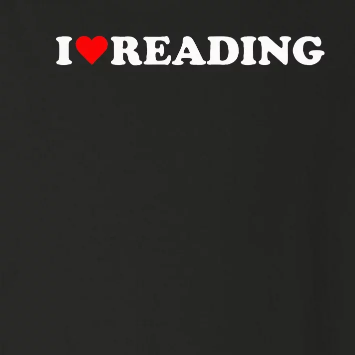 I Love Reading Cute Red Heart Books Lover Toddler Long Sleeve Shirt