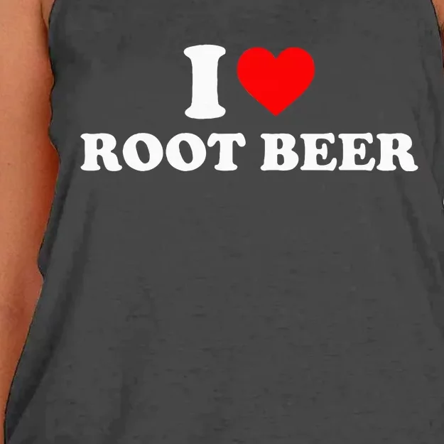 I Love Root Beer Root Beer Women's Knotted Racerback Tank