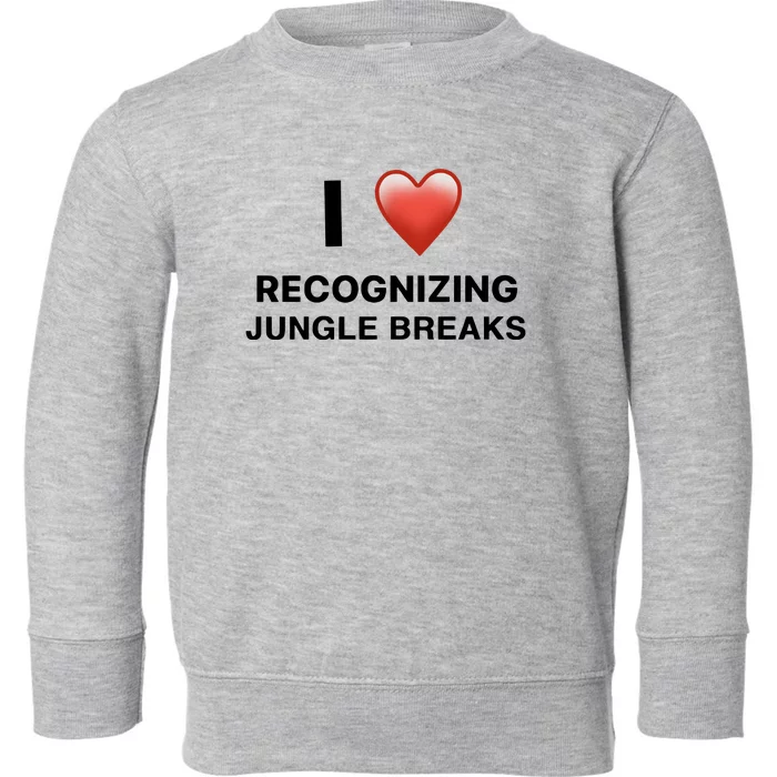 I Love Recognizing Jungle Breaks Toddler Sweatshirt