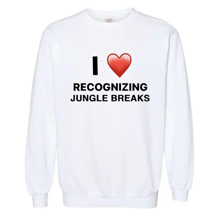 I Love Recognizing Jungle Breaks Garment-Dyed Sweatshirt