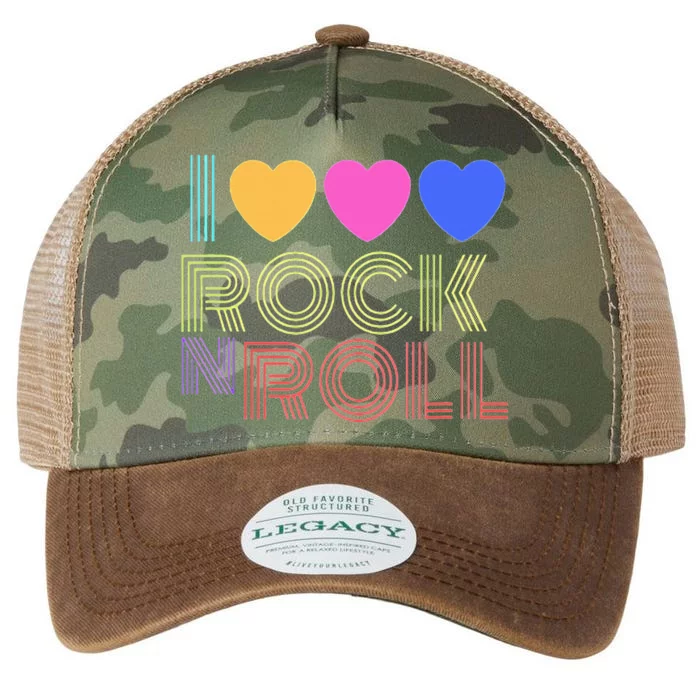 I Love Rock N Roll Music For Fans Young Legacy Tie Dye Trucker Hat