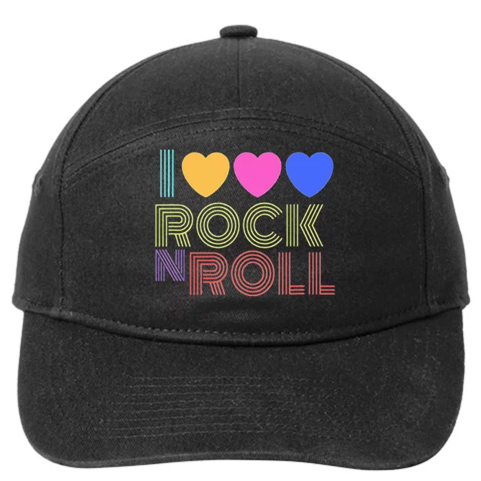 I Love Rock N Roll Music For Fans Young 7-Panel Snapback Hat