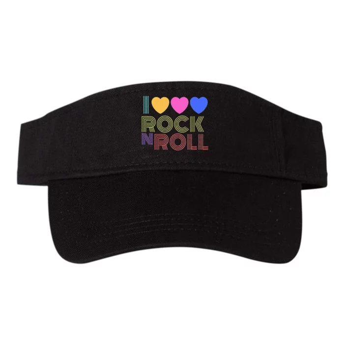 I Love Rock N Roll Music For Fans Young Valucap Bio-Washed Visor