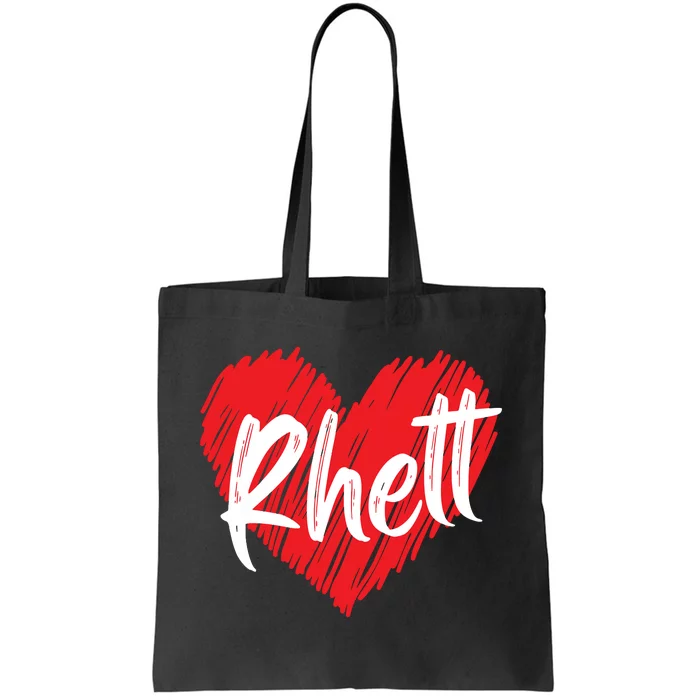 I Love Rhett Heart Funny First Name Rhett Tote Bag