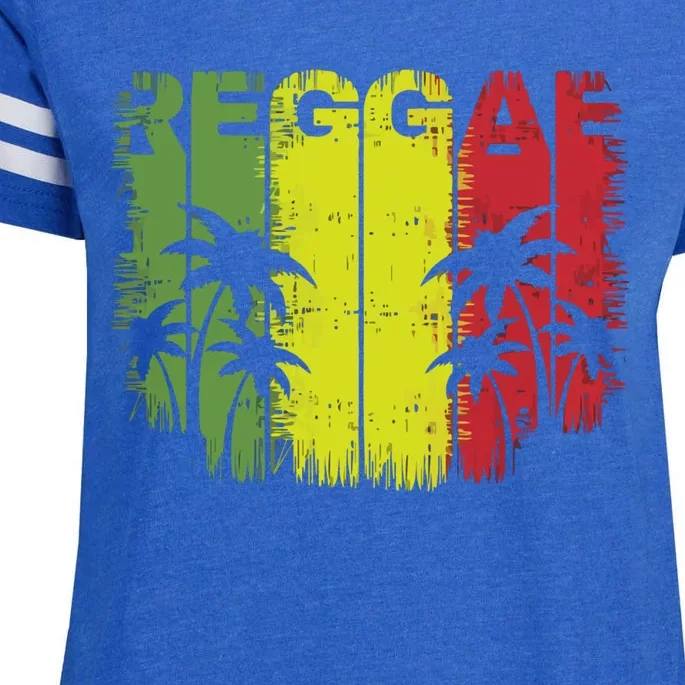 I Love Reggae Music Funny Gift Enza Ladies Jersey Football T-Shirt