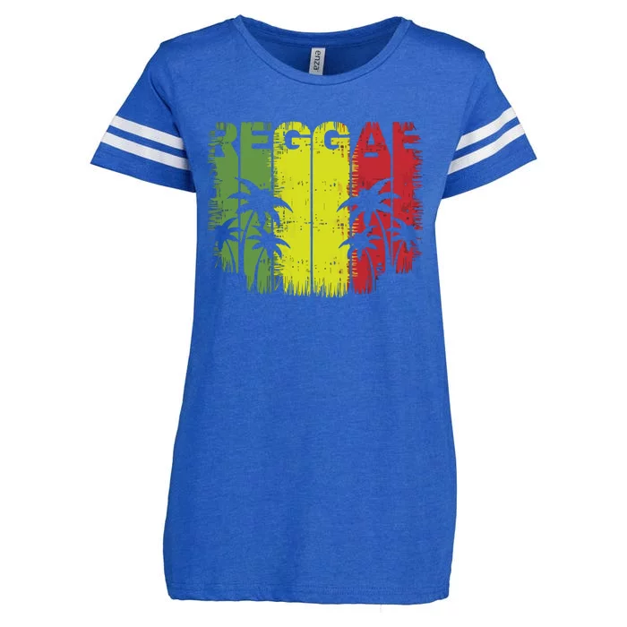 I Love Reggae Music Funny Gift Enza Ladies Jersey Football T-Shirt